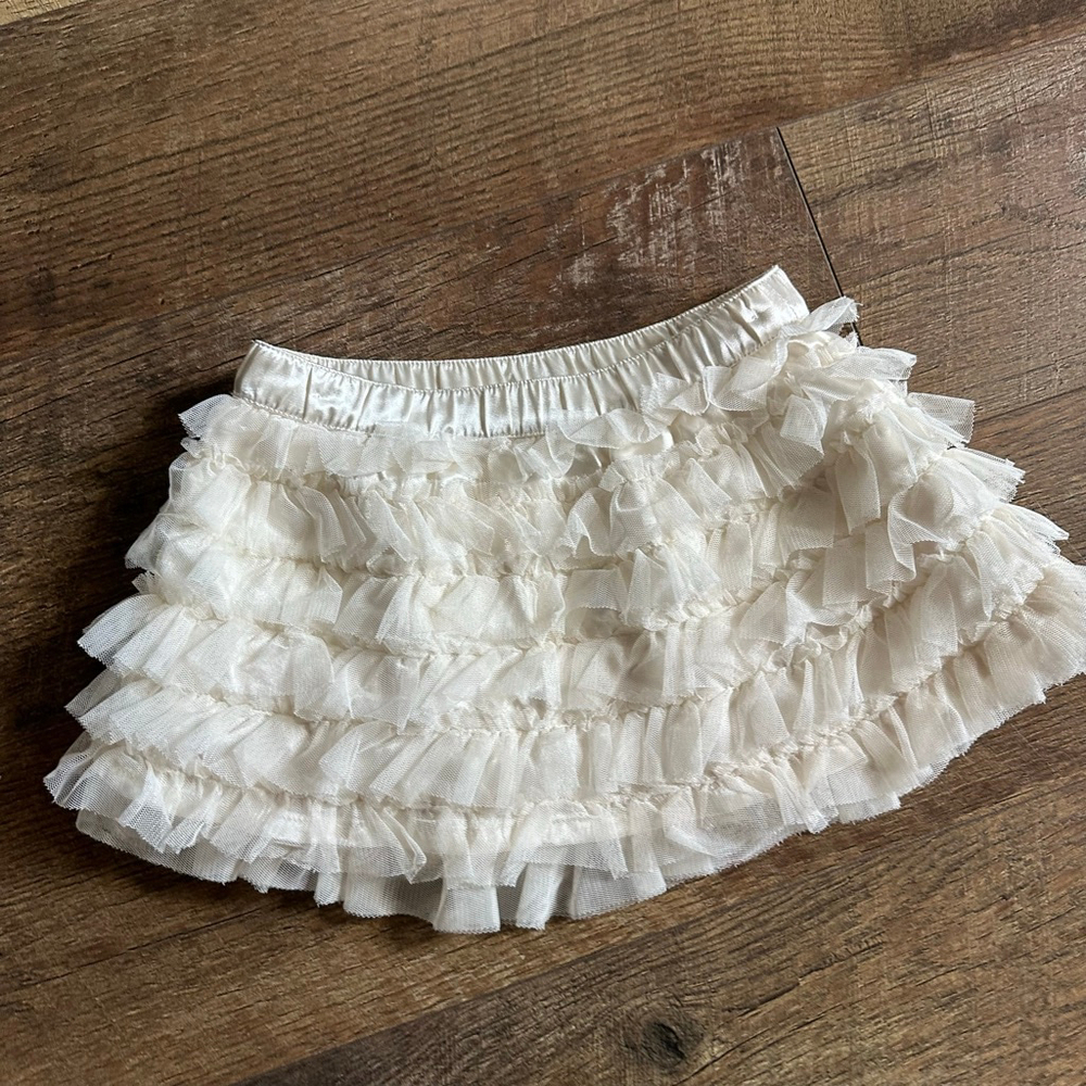 Baby Gap White Ruffle Skirt 12-18 Months